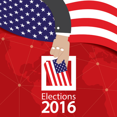 USA Election Concept Vector Illustrationのイラスト素材