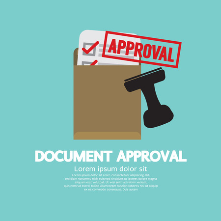 Document Approval Stamp Vector Illustrationのイラスト素材