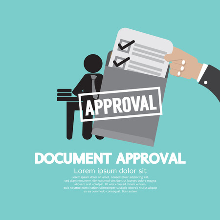 Document Approval Vector Illustrationのイラスト素材