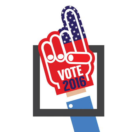 Hand Foam Vote 2016 Vector Illustrationのイラスト素材
