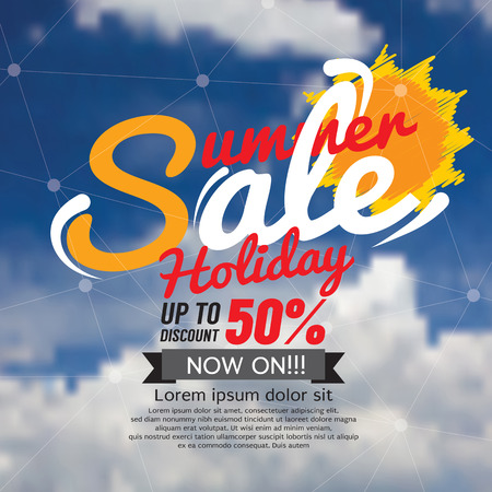 Summer Sale Banner Vector Illustrationのイラスト素材