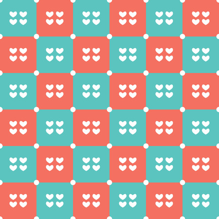 Duotone Hearts Seamless Pattern Vector Illustrationのイラスト素材