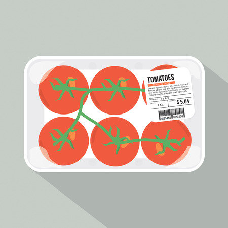 Tomatoes Pack Vector Illustrationのイラスト素材