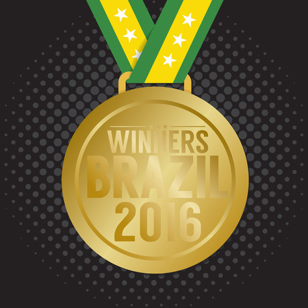 Top Medal Winner 2016 Sport Competition Concept Vector Illustrationのイラスト素材