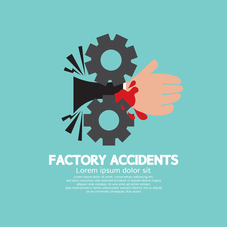 Factory Accidents Concept Vector Illustration.のイラスト素材