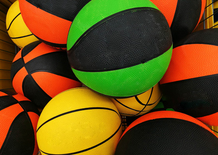 Close Up Colourful Basketball backgroundの写真素材