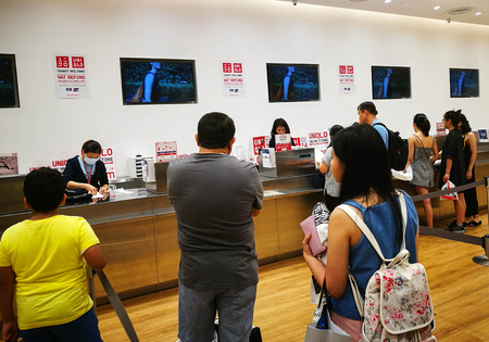 Bangkok, Thailand - July 18 : Inside Of Uniqlo Store. Uniqlo Co., Ltd. At Siam Paragon on July 18 ,...