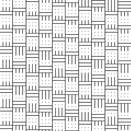 Stylish Black And White Square Dots Graphic Pattern Vector Illustrationのイラスト素材