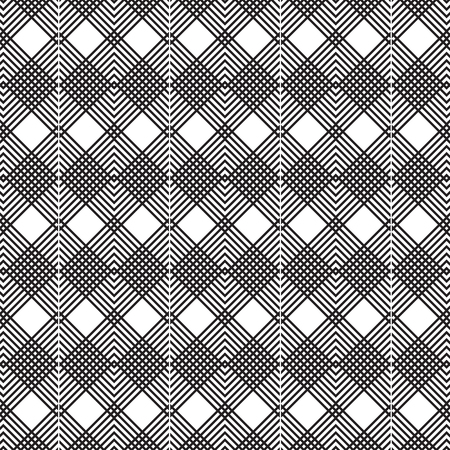 Stylish Black And White Monochrome Geometric Graphic Pattern Vector Illustrationのイラスト素材