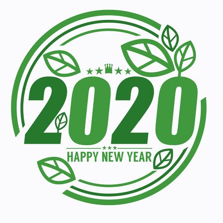 2020 Year Of Green Concept Environment Vector Illustrationのイラスト素材