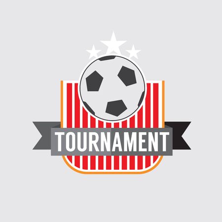 Soccer Or Football Tournament Badge Vector Illustrationのイラスト素材