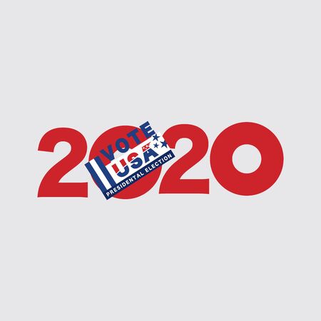 2020 United Stated Of America Presidential Election Vote Design Typography Logo Vector Illustrationのイラスト素材