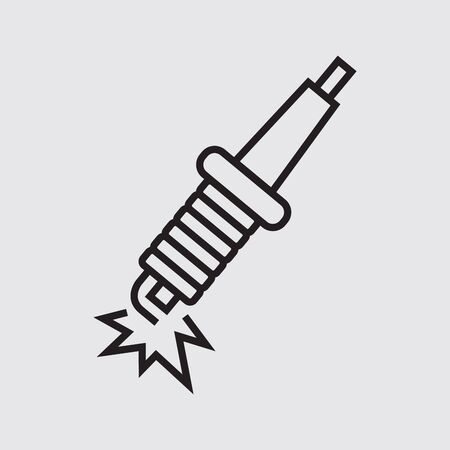 Engine Ignition Spark Plug Icon Symbol Vector Illustration