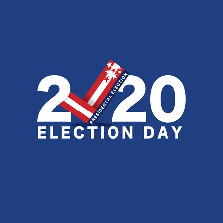 2020 Presidential Election Vote Typography Vector Illustration