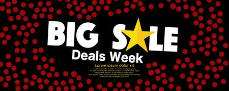 Big Sale Deals Weekend Sale Banner Vector Illustration.のイラスト素材