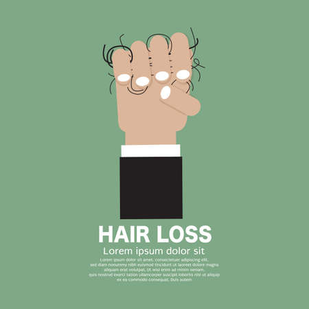 Comb Hair Loss in Hand Black Symbol Icon Beauty Concept Vector Illustrationのイラスト素材