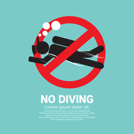 No Diving Icon Symbol Vector Illustrationのイラスト素材