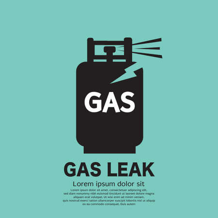 Gas Tank Leaky Black Icon Symbol Vector Illustration.のイラスト素材