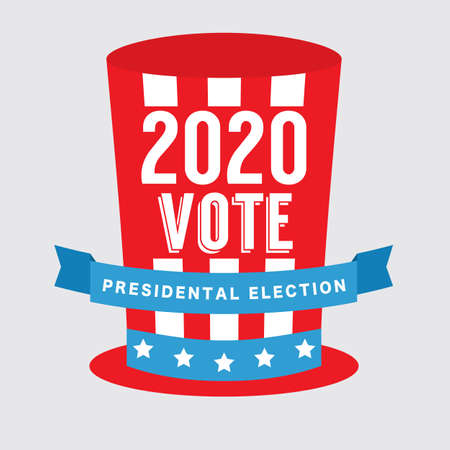 2020 United States of America President Election Vote Hat Vintage Design Vector Illustration.