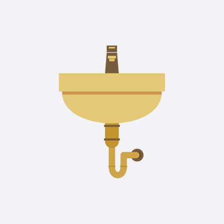 Row Of Lavatories Vector Illustration.のイラスト素材