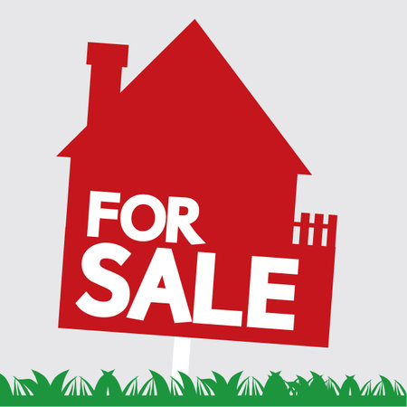 Real Estate For Sale Vector Illustration.のイラスト素材
