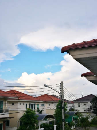 Housing Aatmosphere in Asia Under The Clouds and Sky.の写真素材