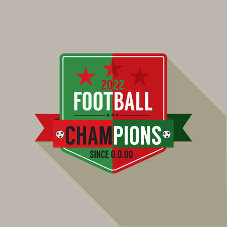 2023 Soccer or Football Champions Badge Vector Illustration.のイラスト素材
