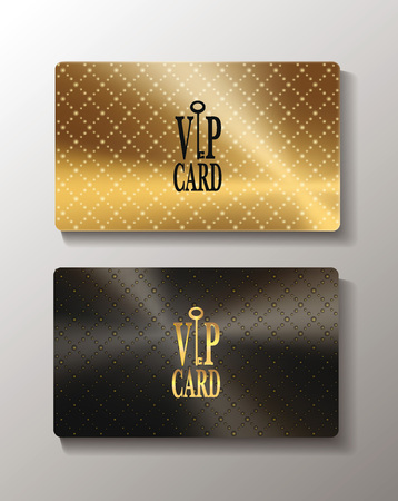 Gold metallic textured cardsのイラスト素材