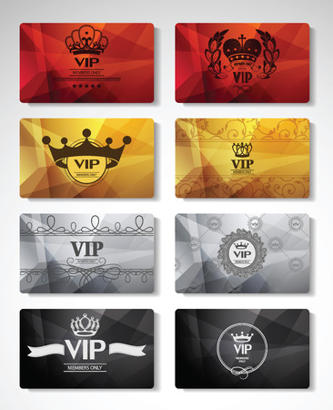 Big set of VIP cardsのイラスト素材