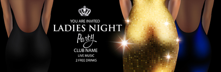 Ladies night banner.のイラスト素材