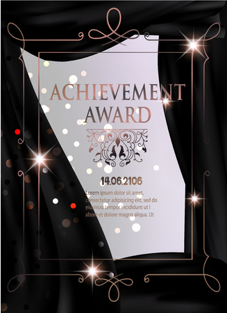 A certificate of achievement vertical sheet. Vector illustrationのイラスト素材