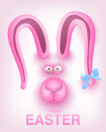 Easter rabbit with long ears. Vector illustrationのイラスト素材