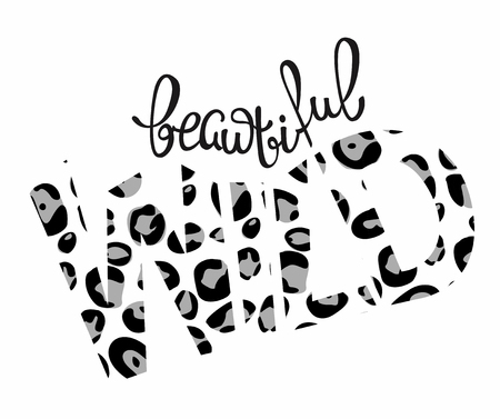 Beautiful and wild poster. Vector illustrationのイラスト素材