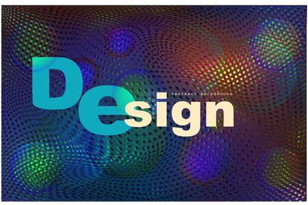Abstract futuristic multicolor background. Halftone effect. Vector illustrationのイラスト素材
