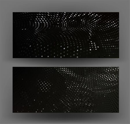 Banners with warped pattern on the background. Vector illustrationのイラスト素材