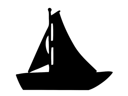 Sailboat silhouetteのイラスト素材