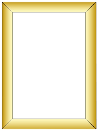 Simple gold frameのイラスト素材