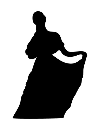 Lady silhouetteのイラスト素材
