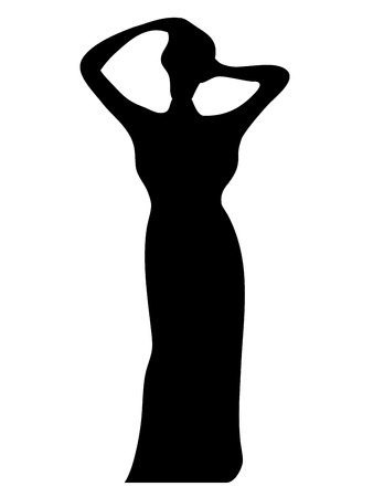 Lady silhouetteのイラスト素材