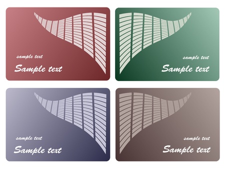 Set of business cardsのイラスト素材