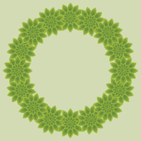 foliage wreathのイラスト素材