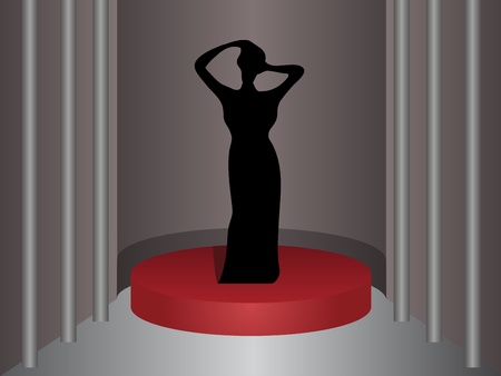 ballerina silhouetteのイラスト素材