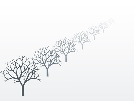 winter sceneryのイラスト素材