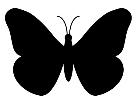 butterfly silhouetteのイラスト素材