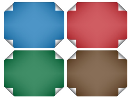 set of blank stickersのイラスト素材