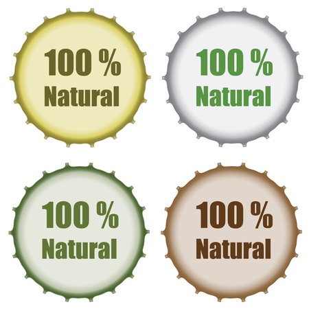 set of bottle capsのイラスト素材