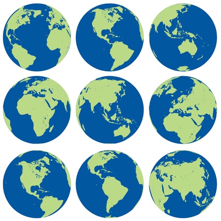 vector globesのイラスト素材