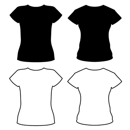 vector t-shirt silhouettesのイラスト素材