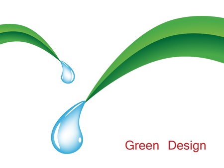 vector grass with water dropsのイラスト素材