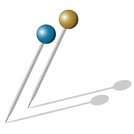 vector push pinsのイラスト素材